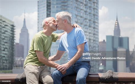 old man kissing